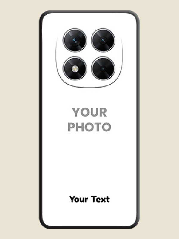 Custom Full Single Pic Upload With Text On Space Black Custom Soft Matte Mobile Back Cover - Poco X7 5G