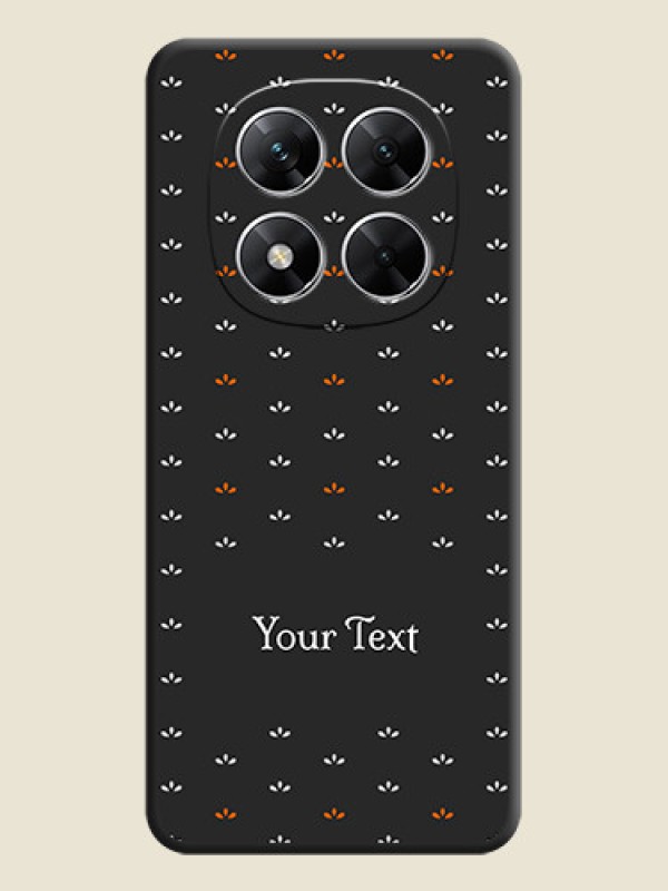 Custom Simple Pattern With Custom Text On Space Black Custom Soft Matte Mobile Back Cover - Poco X7 5G