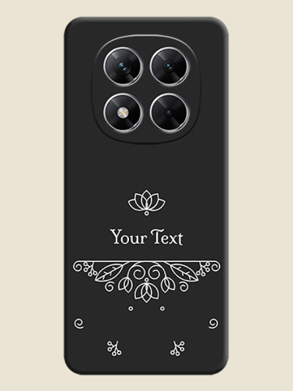 Custom Lotus Garden Custom Text On Space Black Custom Soft Matte Mobile Back Cover - Poco X7 5G - alternate view