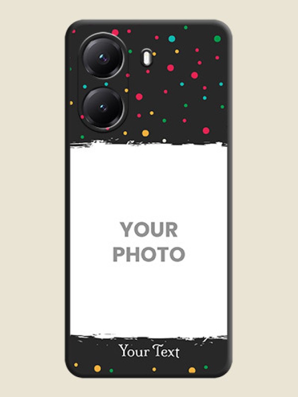 Custom Multicolor Dotted Pattern with Text On Space Black Custom Soft Matte Mobile Back Cover - Poco X7 Pro 5G - alternate view