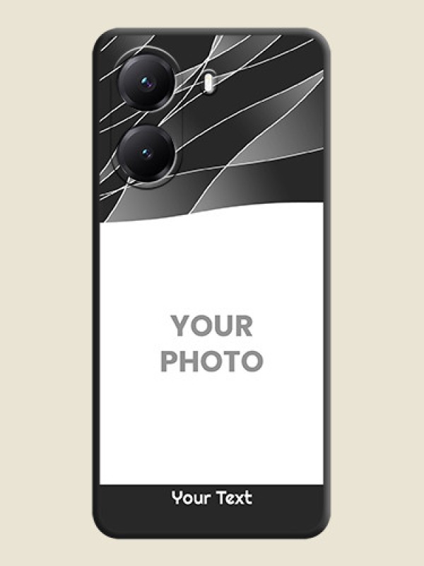 Custom Mixed Wave Lines on Photo On Space Black Custom Soft Matte Mobile Back Cover - Poco X7 Pro 5G - alternate view