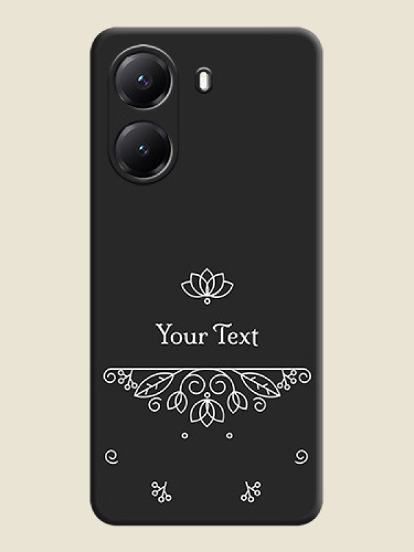 Custom Lotus Garden Custom Text On Space Black Custom Soft Matte Mobile Back Cover - Poco X7 Pro 5G - alternate view