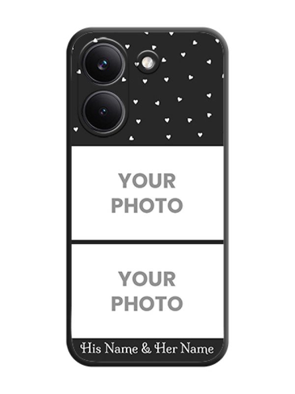 Custom Miniature Love Symbols with Name On Space Black Custom Soft Matte Mobile Back Cover - Poco X8 Pro 5G - alternate view