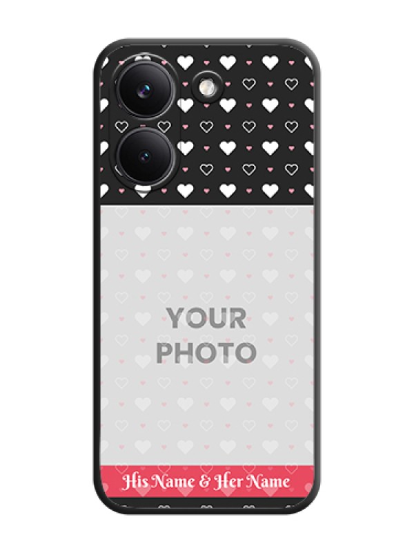 Custom White Color Love Symbols with Text Design on Photo On Space Black Custom Soft Matte Mobile Back Cover - Poco X8 Pro 5G - alternate view