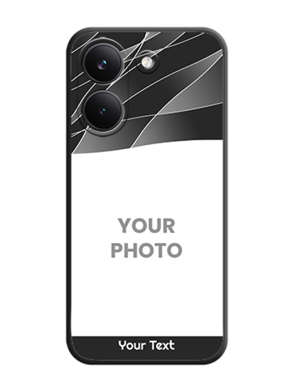 Custom Mixed Wave Lines on Photo On Space Black Custom Soft Matte Mobile Back Cover - Poco X8 Pro 5G - alternate view