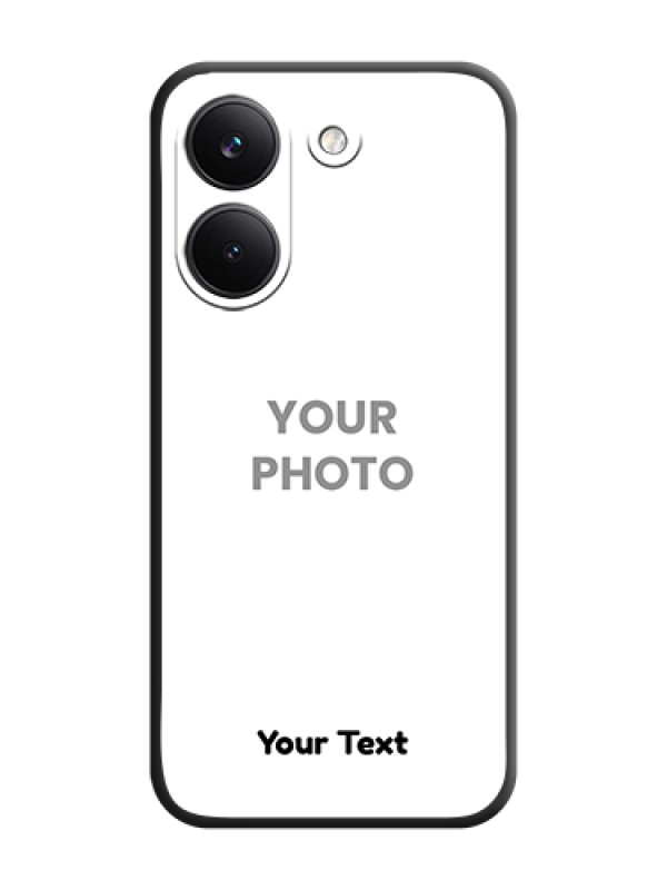 Custom Full Single Pic Upload With Text On Space Black Custom Soft Matte Mobile Back Cover - Poco X8 Pro 5G - alternate view