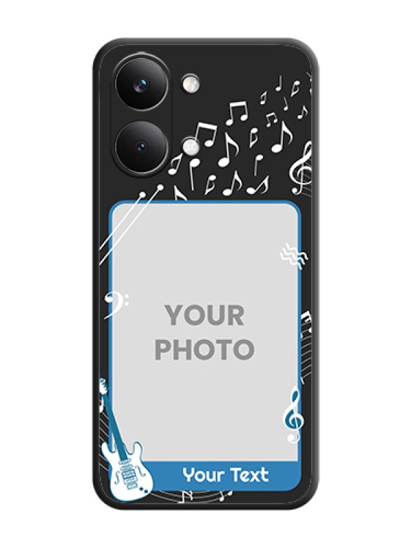 Custom Musical Theme Design with Text on Photo On Space Black Custom Soft Matte Mobile Back Cover - Poco X8 Pro Max 5G - alternate view
