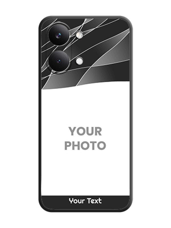 Custom Mixed Wave Lines on Photo On Space Black Custom Soft Matte Mobile Back Cover - Poco X8 Pro Max 5G - alternate view