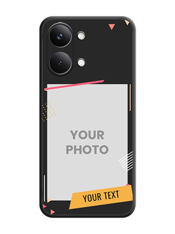 Custom Photo Frame with Triangle Small Dots on Photo On Space Black Custom Soft Matte Mobile Back Cover - Poco X8 Pro Max 5G - alternate view
