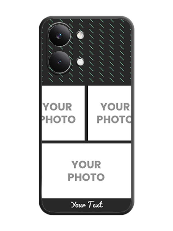 Custom Cross Dotted Pattern with 2 Image Holder On Space Black Custom Soft Matte Mobile Back Cover - Poco X8 Pro Max 5G - alternate view