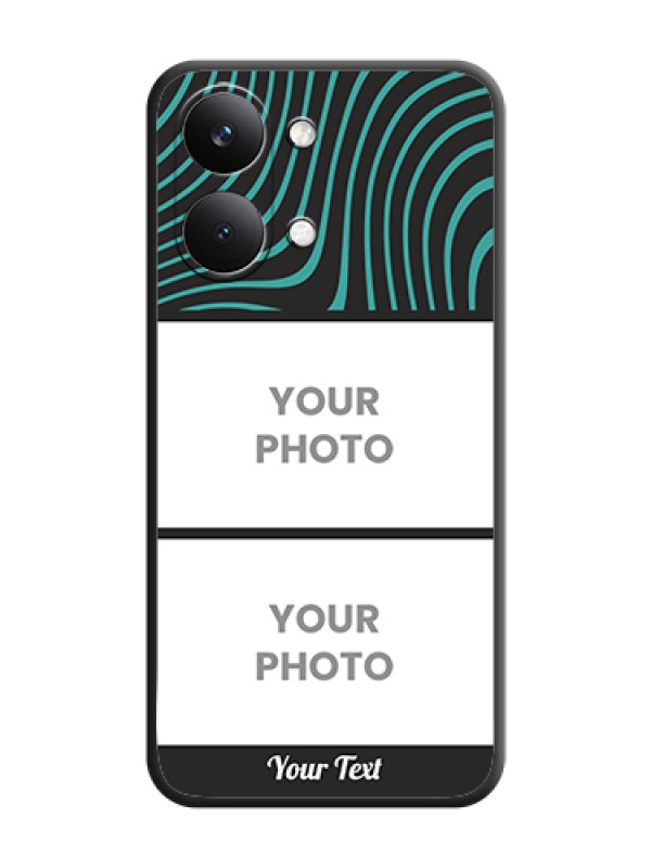 Custom Wave Pattern with 2 Image Holder On Space Black Custom Soft Matte Mobile Back Cover - Poco X8 Pro Max 5G - alternate view