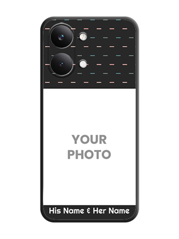Custom Line Pattern Design with Text On Space Black Custom Soft Matte Mobile Back Cover - Poco X8 Pro Max 5G - alternate view