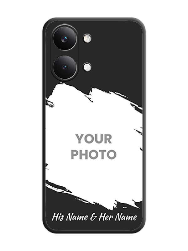 Custom Grunge Brush Strokes on Photo On Space Black Custom Soft Matte Mobile Back Cover - Poco X8 Pro Max 5G - alternate view