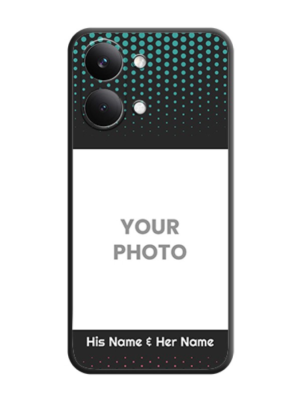 Custom Faded Dots with Grunge Photo Frame and Text On Space Black Custom Soft Matte Mobile Back Cover - Poco X8 Pro Max 5G - alternate view