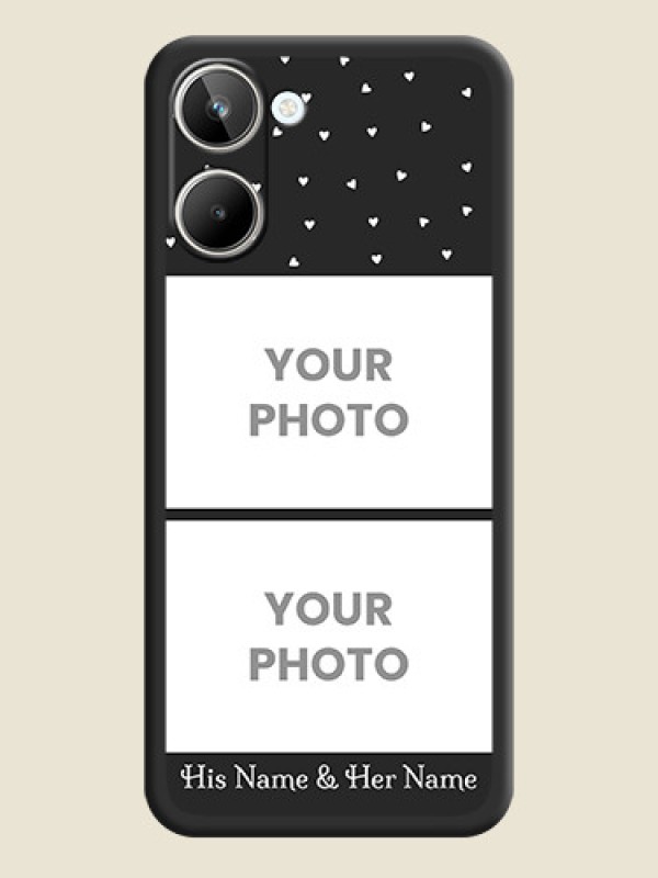 Custom Miniature Love Symbols with Name on Space Black Custom Soft Matte Back Cover - Realme 10 Pro 5G - alternate view