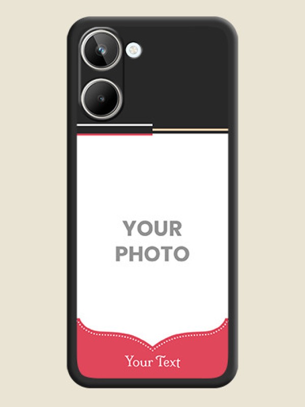 Custom Classic Plain Design with Name on Photo on Space Black Soft Matte Phone Cover - Realme 10 Pro 5G - alternate view