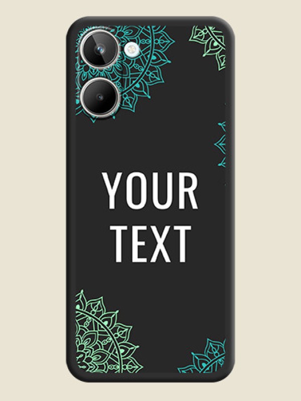 Custom Your Name with Floral Design on Space Black Custom Soft Matte Back Cover - Realme 10 Pro 5G - alternate view