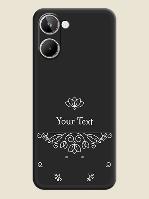 Custom Lotus Garden Custom Text On Space Black Personalized Soft Matte Phone Covers -Realme 10 Pro 5G - alternate view