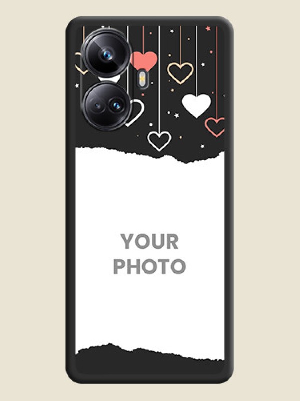 Custom Love Hangings with Splash Wave Picture on Space Black Custom Soft Matte Phone Back Cover - Realme 10 Pro Plus 5G - alternate view