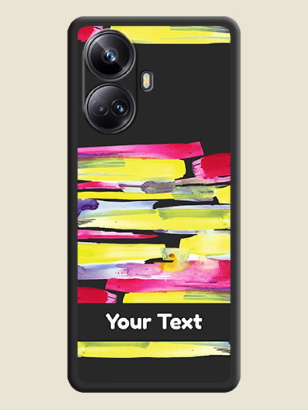 Custom Brush Coloured on Space Black Personalized Soft Matte Phone Covers - Realme 10 Pro Plus 5G - alternate view