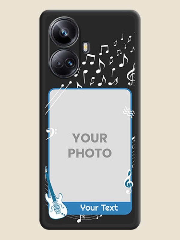 Custom Musical Theme Design with Text on Photo on Space Black Soft Matte Mobile Case - Realme 10 Pro Plus 5G - alternate view