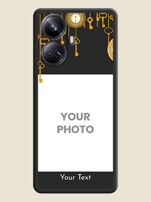 Custom Decorative Design with Text on Space Black Custom Soft Matte Back Cover - Realme 10 Pro Plus 5G - alternate view