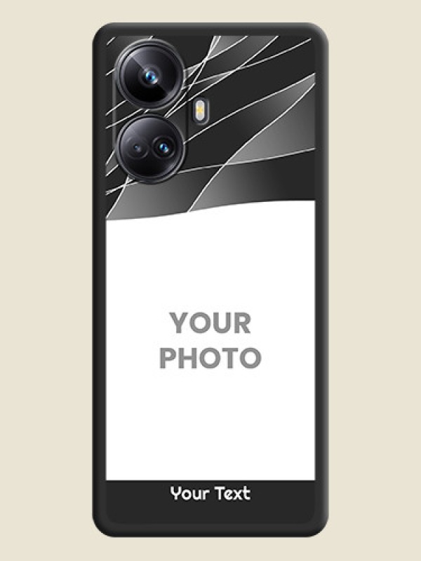 Custom Mixed Wave Lines on Photo on Space Black Soft Matte Mobile Cover - Realme 10 Pro Plus 5G - alternate view
