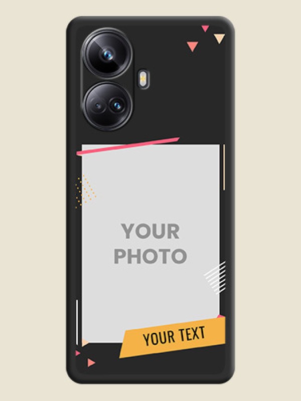 Custom Photo Frame with Triangle Small Dots on Photo on Space Black Soft Matte Back Cover - Realme 10 Pro Plus 5G - alternate view