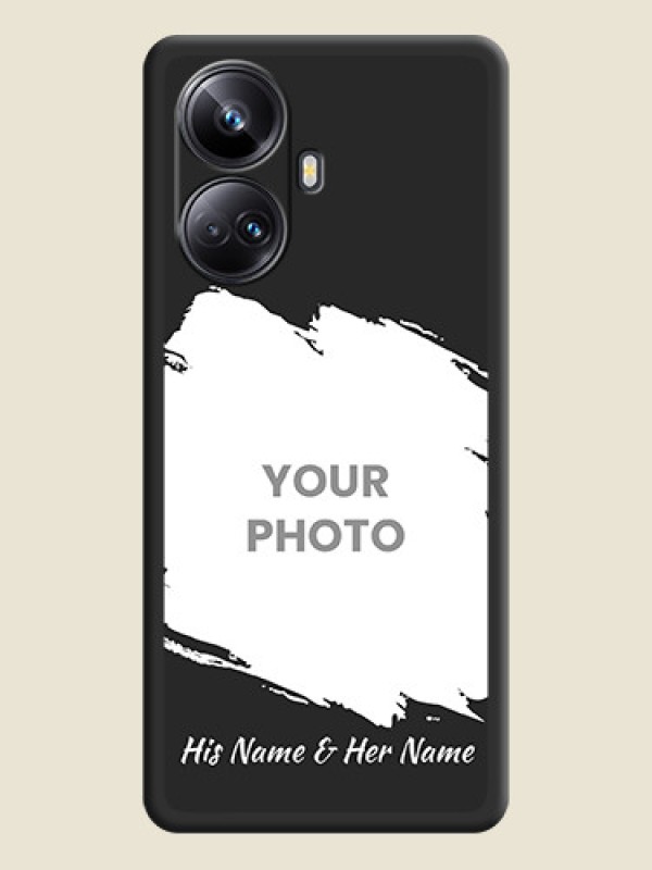 Custom Grunge Brush Strokes on Photo on Space Black Soft Matte Back Cover - Realme 10 Pro Plus 5G - alternate view