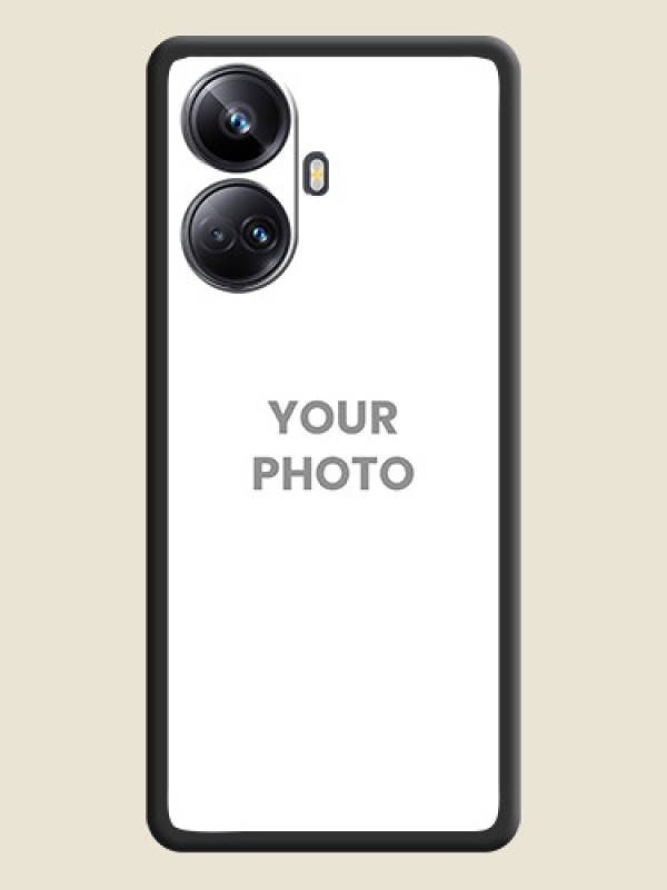 Custom Full Single Pic Upload On Space Black Personalized Soft Matte Phone Covers -Realme 10 Pro Plus 5G - alternate view