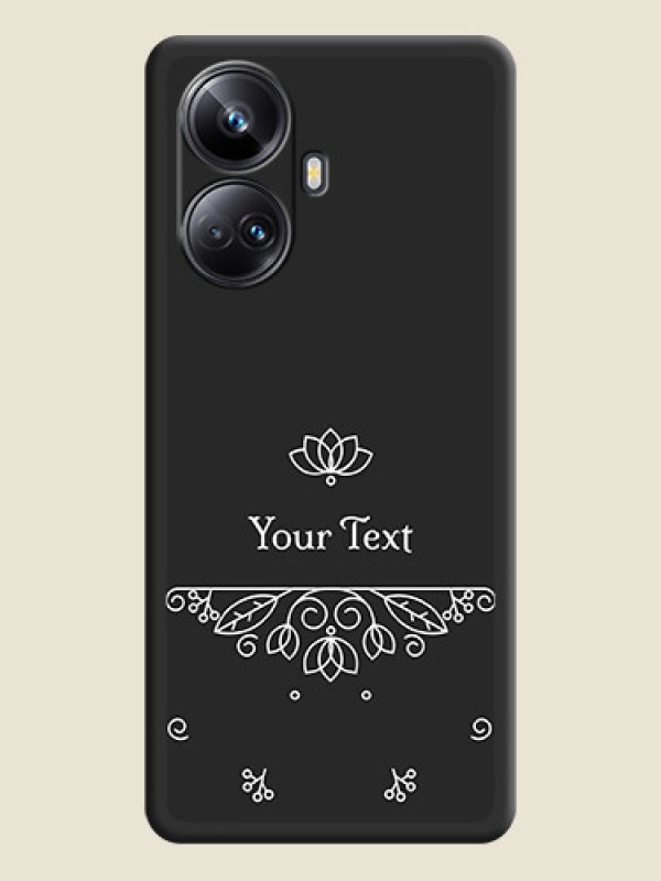Custom Lotus Garden Custom Text On Space Black Personalized Soft Matte Phone Covers -Realme 10 Pro Plus 5G - alternate view