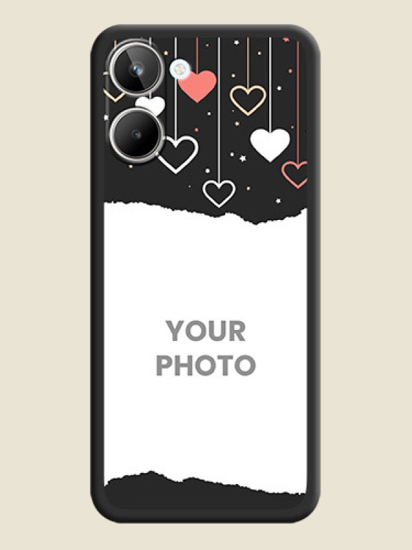 Custom Love Hangings with Splash Wave Picture on Space Black Custom Soft Matte Phone Back Cover - Realme 10 - alternate view