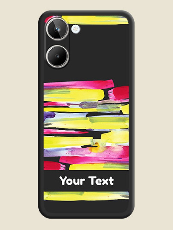 Custom Brush Coloured on Space Black Personalized Soft Matte Phone Covers - Realme 10 - alternate view