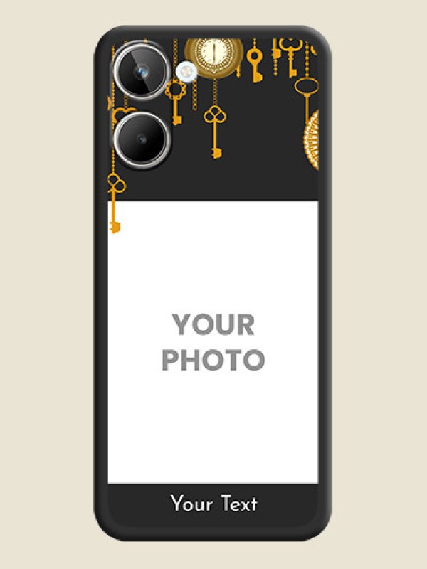 Custom Decorative Design with Text on Space Black Custom Soft Matte Back Cover - Realme 10 - alternate view