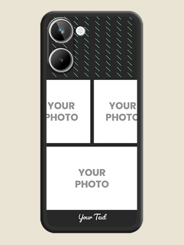 Custom Cross Dotted Pattern with 2 Image Holder  on Personalised Space Black Soft Matte Cases - Realme 10 - alternate view