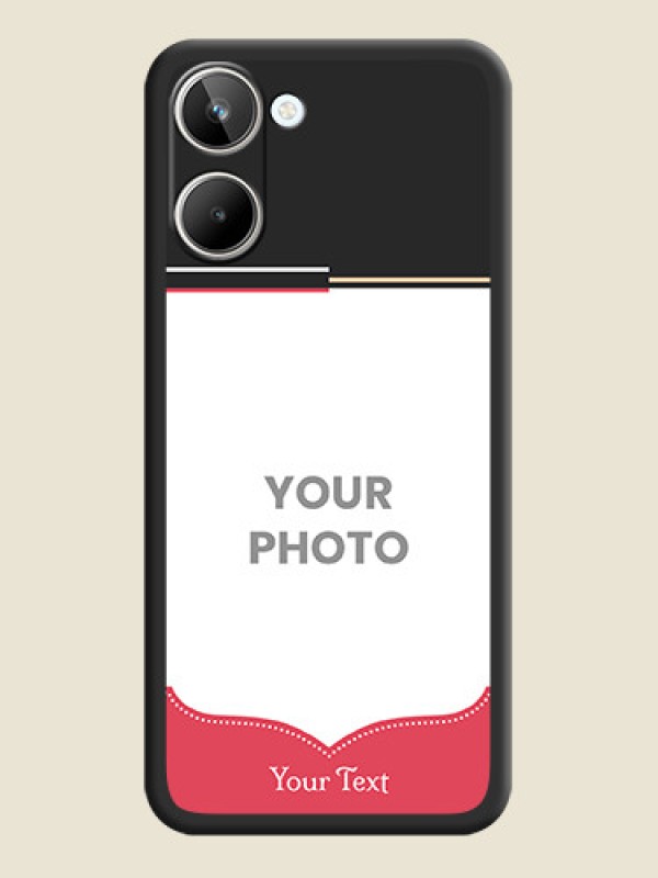 Custom Classic Plain Design with Name on Photo on Space Black Soft Matte Phone Cover - Realme 10 - alternate view