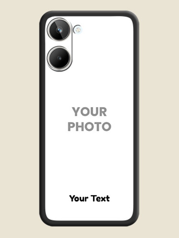 Custom Full Single Pic Upload With Text On Space Black Personalized Soft Matte Phone Covers -Realme 10 - alternate view