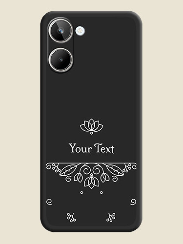 Custom Lotus Garden Custom Text On Space Black Personalized Soft Matte Phone Covers -Realme 10 - alternate view