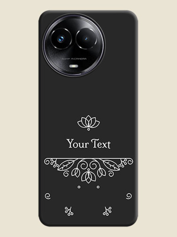 Custom Lotus Garden Custom Text On Space Black Custom Soft Matte Mobile Back Cover - Realme 11 5G - alternate view
