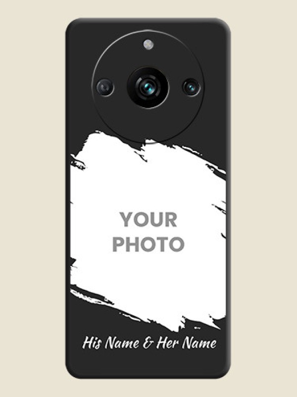 Custom Grunge Brush Strokes - Photo on Space Black Soft Matte Back Cover - Realme 11 Pro 5G - alternate view