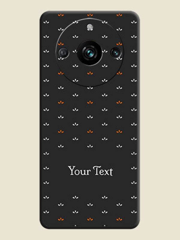 Custom Simple Pattern With Custom Text On Space Black Personalized Soft Matte Phone Covers - Realme 11 Pro 5G - alternate view