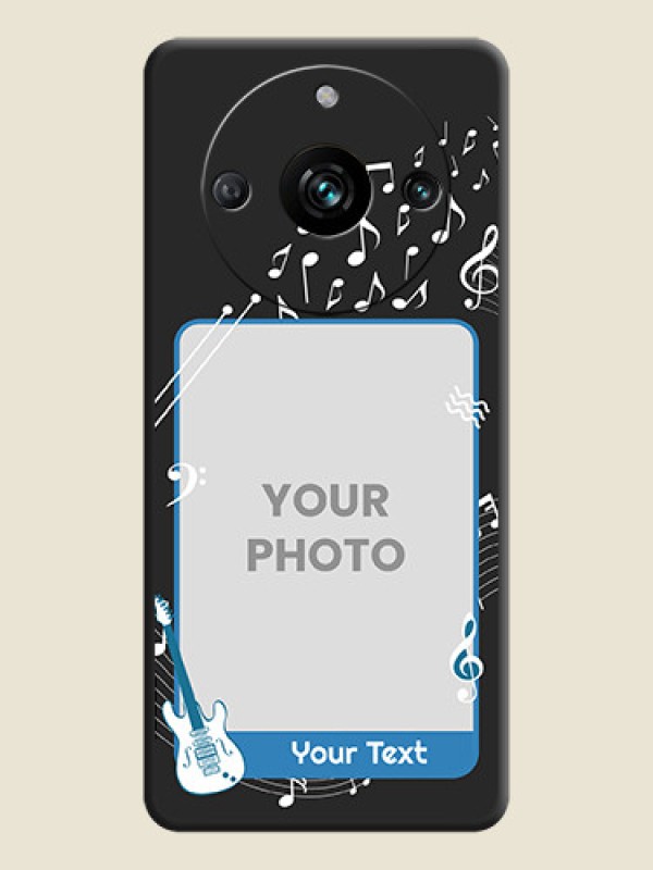 Custom Musical Theme Design with Text - Photo on Space Black Soft Matte Mobile Case - Realme 11 Pro Plus 5G - alternate view