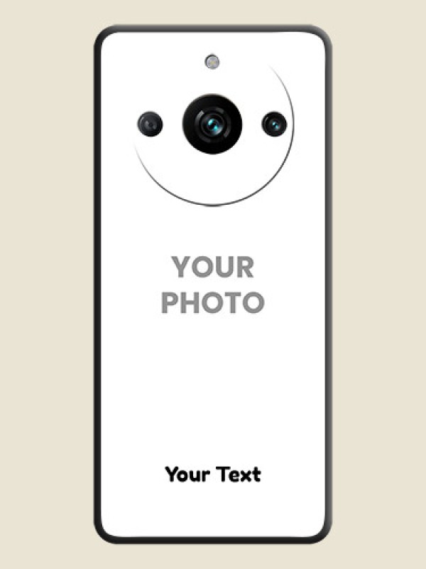 Custom Full Single Pic Upload With Text On Space Black Personalized Soft Matte Phone Covers - Realme 11 Pro Plus 5G - alternate view
