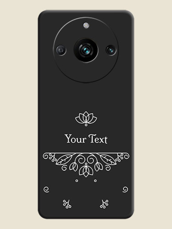 Custom Lotus Garden Custom Text On Space Black Personalized Soft Matte Phone Covers - Realme 11 Pro Plus 5G - alternate view