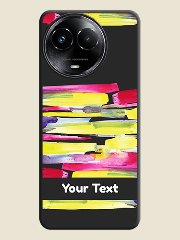 Custom Brush Coloured On Space Black Custom Soft Matte Mobile Back Cover - Realme 11X 5G - alternate view