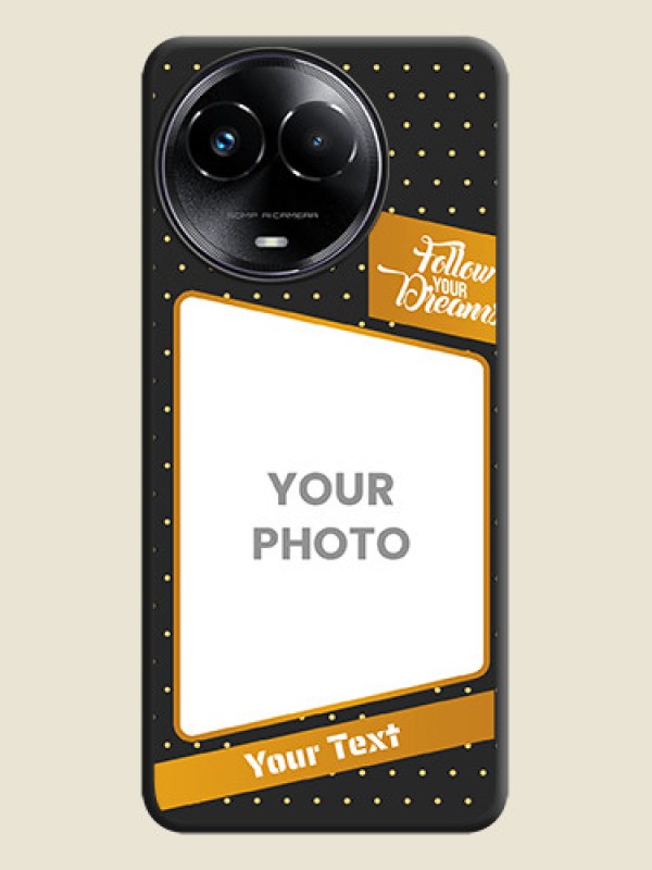 Custom Follow Your Dreams with White Dots On Space Black Custom Soft Matte Mobile Back Cover - Realme 11X 5G - alternate view