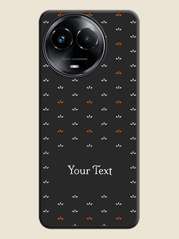 Custom Simple Pattern With Custom Text On Space Black Custom Soft Matte Mobile Back Cover - Realme 11X 5G - alternate view