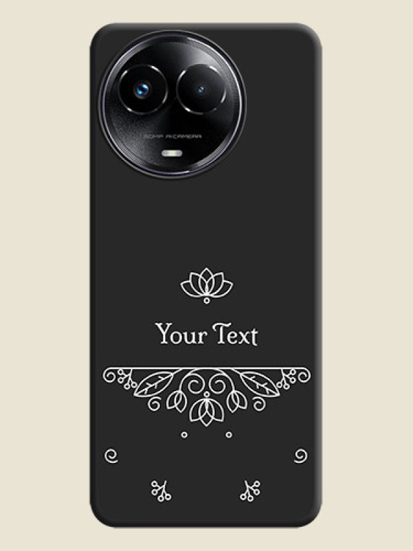 Custom Lotus Garden Custom Text On Space Black Custom Soft Matte Mobile Back Cover - Realme 11X 5G - alternate view