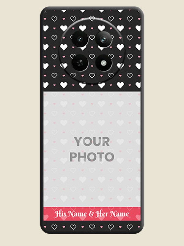 Custom White Color Love Symbols with Text Design - Photo on Space Black Soft Matte Phone Cover - Realme 12 5G - alternate view