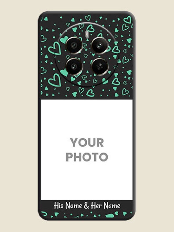 Custom Sea Green Indefinite Love Pattern - Photo on Space Black Soft Matte Mobile Cover - Realme 12 Plus 5G - alternate view